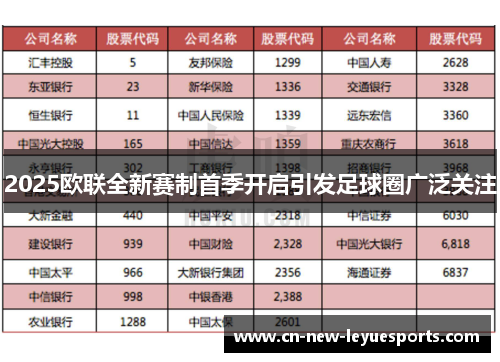 2025欧联全新赛制首季开启引发足球圈广泛关注